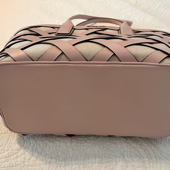 Michael Kors Pink Woven Tote Bag - Picture 2 of 4